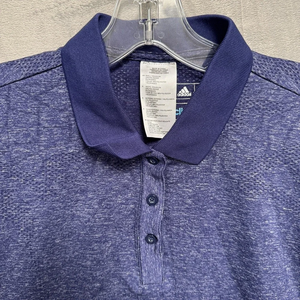 Adidas Golf Climacool Polo Shirt Mens Small Blue Long Sleeve Performance Stretch